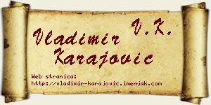 Vladimir Karajović vizit kartica